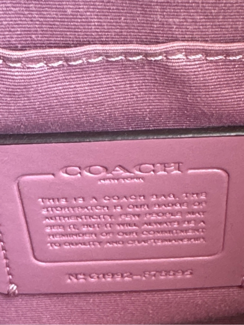 Coach Pebbled Leather Pink Handbag & Matching Wallet Set | Gold Hardware | EUC - Picture 5 of 9